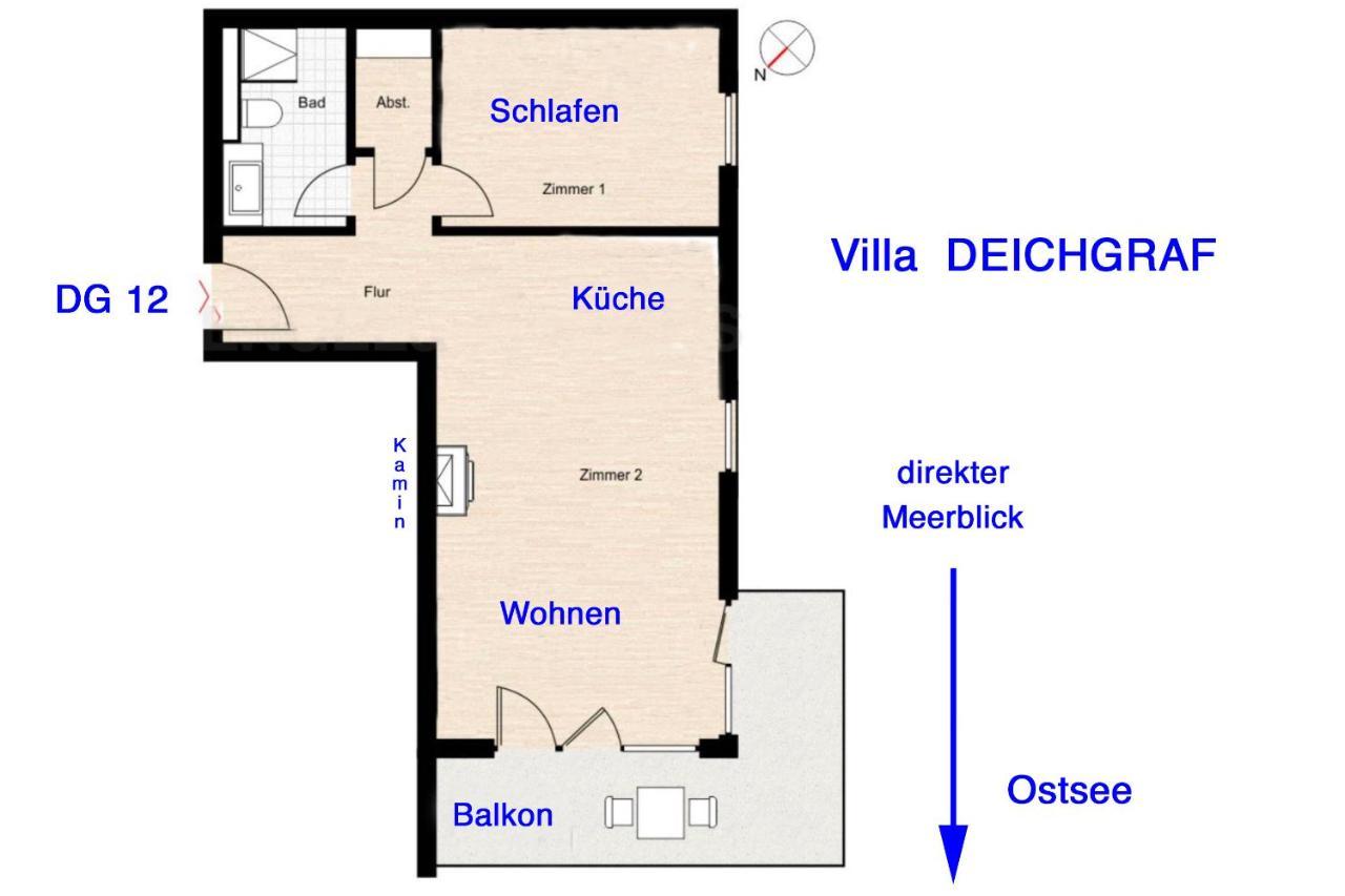 Villa Deichgraf 12 "Meerblick" Börgerende-Rethwisch 外观 照片